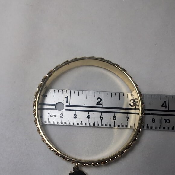 Apple Bottoms Bangle Gold Red Chain Bracelet Y2K Charm Vintage Genuine Crystal - Picture 8 of 9